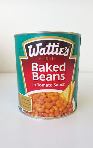 Can of Beans Baked Watties A/10, featuring savory baked beans in a rich sauce, perfect for quick and nutritious meals.