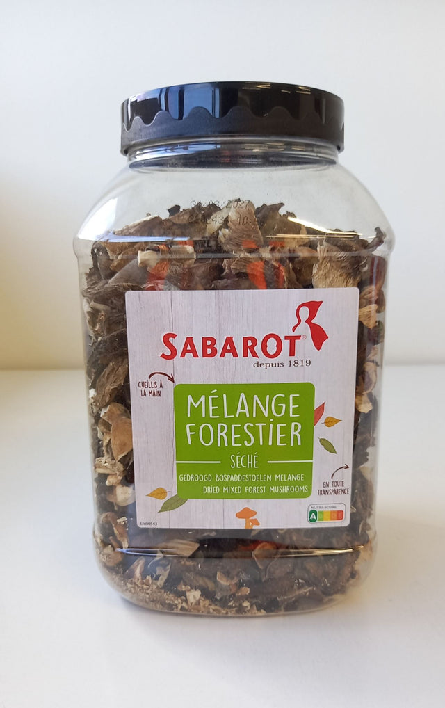 Dried Mixed Forestiere Mushrooms by Salpa Srl in a 500gm bag, perfect for enriching dishes with rich flavors and nutrients.