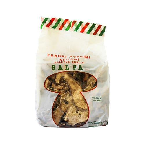 Premium dried Porcini mushrooms in a 455-500g packet, perfect for enhancing sauces, pastas, and risottos.