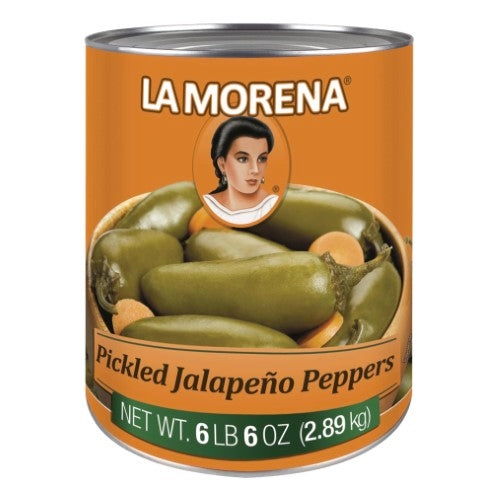 Whole jalapenos in a tin, perfect for spicing up tacos, nachos, or salsa, offering premium quality and tangy heat.