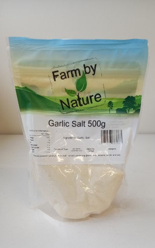 A flavorful 500g packet of Salt Garlic seasoning for enhancing meals with rich garlic and sea salt taste.