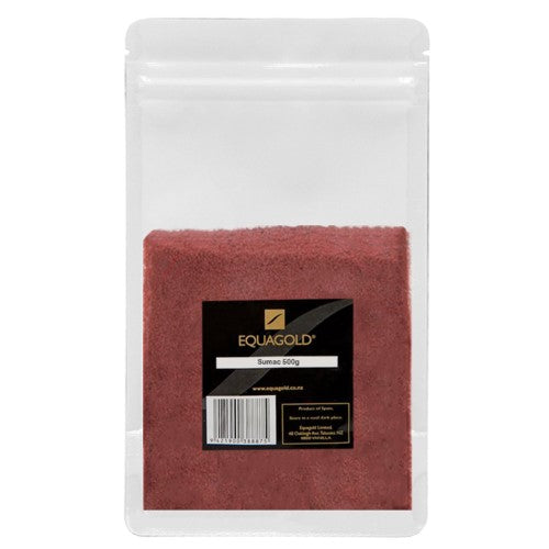 Premium 500gm packet of sumac, a tart, citrusy Middle Eastern spice for enhancing marinades and salads.