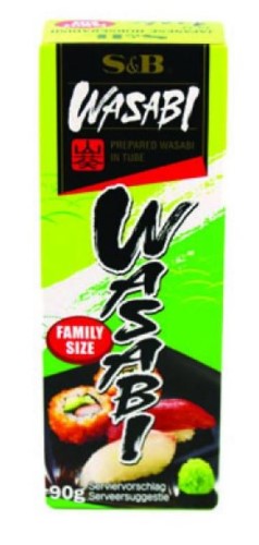 Authentic 80gm Wasabi Paste tube, perfect for enhancing sushi, sashimi, and seafood with bold flavor and freshness.