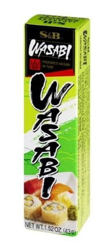 "43gm tube of Smartfox NZ's wasabi paste, offering authentic zesty heat for sushi, dressings, and marinades."