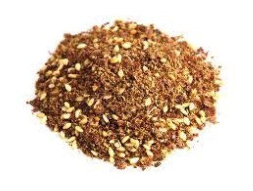 Zahtar Spice Mix Alexandra's 500gm packet featuring thyme, sumac, and sesame seeds for authentic Mediterranean flavor.