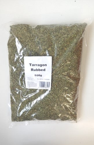 Premium dried tarragon leaves in a 500gm packet, perfect for enhancing soups, sauces, and marinades.