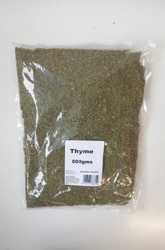 Premium 500gm packet of dried thyme, perfect for enhancing dishes with its earthy flavor and packed with nutrients.