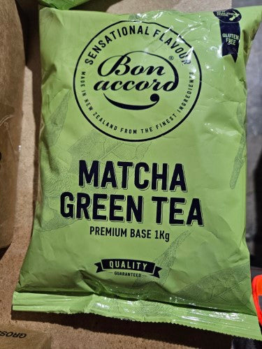 Green Tea Frappe Powder Gf 1kg Bon Accord - Packet