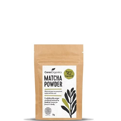 Matcha Green Tea Powder Organic 70gm Ceres  - Packet