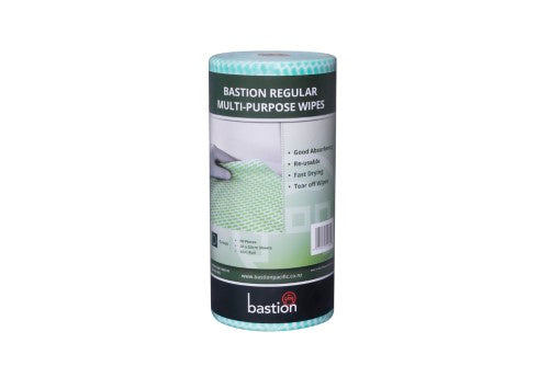 Cloth Regular Duty Wipes Green 300mmx500mm/ 90 Leaf Wipes - Each