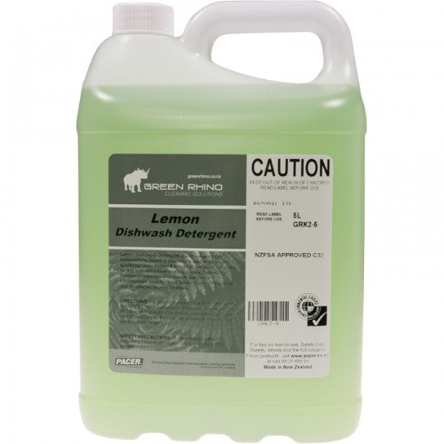 Dishwash Detergent Enviro Lemon G/Rhino 5 Litre Grk2-5   - Bottle