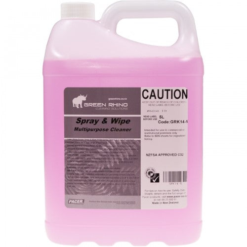 Spray And Wipe All Purpose Cleaner 5lt Grk14-5 Green Rhino  - Bottle