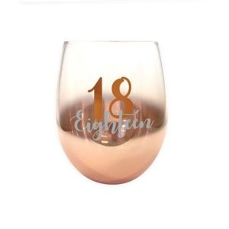 Sophisticated stemless wine glass with an elegant ombre design, perfect for all wine types and occasions.