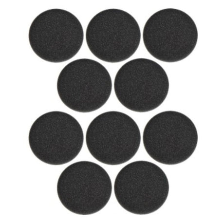 Foam ear cushions for Jabra headsets, enhancing comfort and sound quality; pack of 10 for easy replacements.