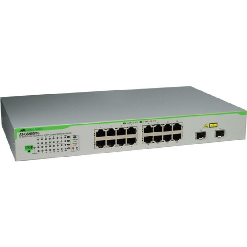 Allied Telesis 16 Port 10/100/1000T 'WebSmart' Switch with 2 Combo SFP Bays