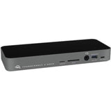 OWC Thunderbolt 3 Dock with 14 ports for seamless connectivity, supporting dual 4K/5K displays and 85W charging for notebooks.