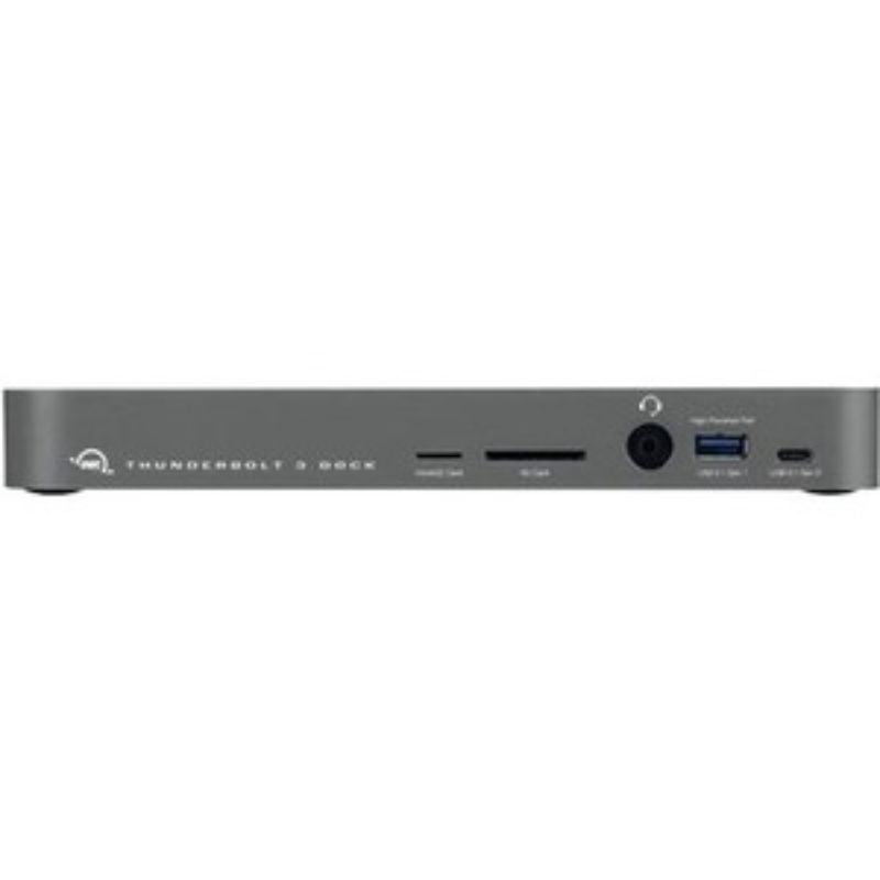 OWC Thunderbolt 3 Dock with 14 ports, dual 4K/5K support, and 85W charging for seamless notebook connectivity.