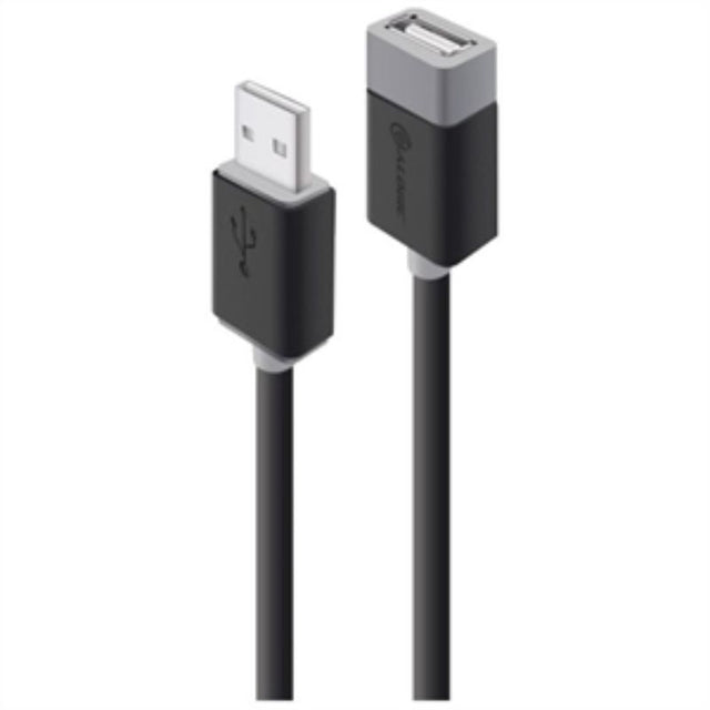 Alogic 2m USB 2.0 Type A Male to Female extension cable for seamless data transfer to peripherals and devices.