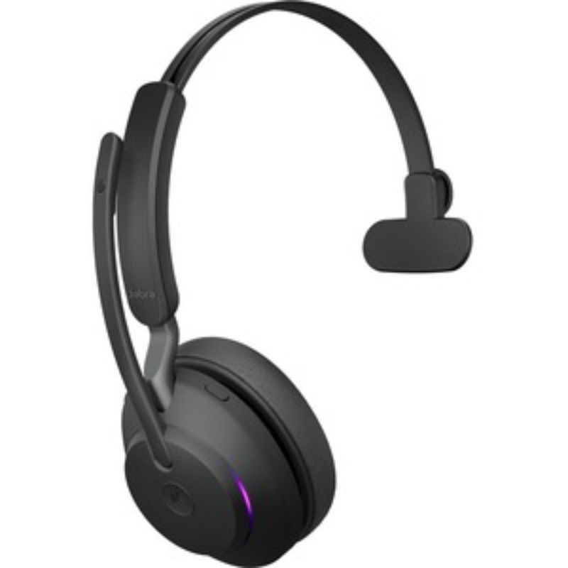 Jabra Evolve2 65 Headset - Mono - USB Type A - Wireless - Bluetooth - Over-the-