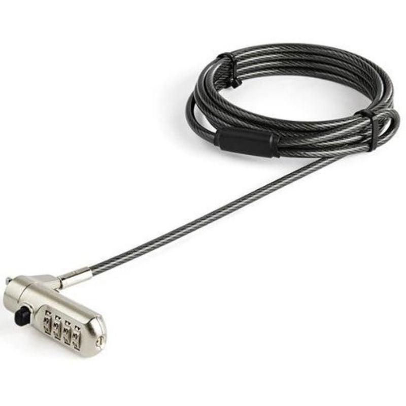 Startech 6ft (2m) Laptop Cable Lock - Nano Slot Compatible 4 Digit Combination
