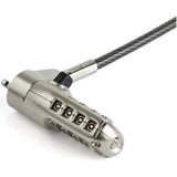 Startech 6ft laptop cable lock with 4-digit combo, vinyl-coated steel, ideal for securing devices with Nano slot.