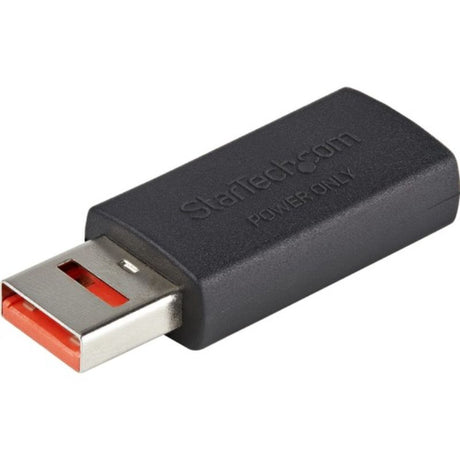 StarTech.com USB Data Transfer Adapter for secure charging with power-only connection, preventing data theft and malware.