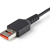 StarTech.com 1m USB/USB-C data transfer cable for secure charging, featuring power-only design to prevent data theft and malware.