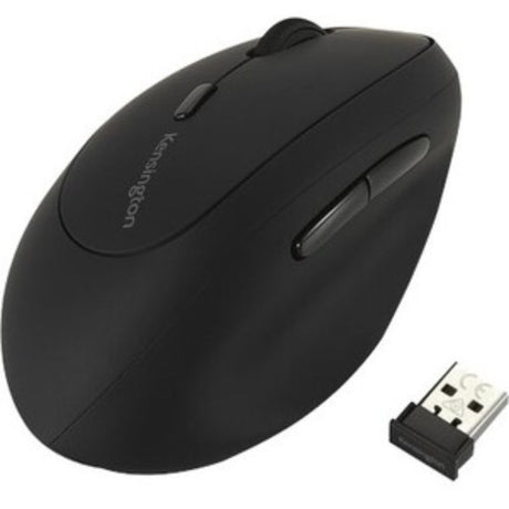 Left-handed ergonomic wireless mouse with inclined design, six buttons, triple DPI settings, and plug-and-play USB connectivity.