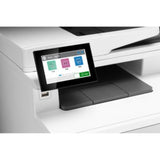 HP LaserJet Enterprise M480f multifunction printer, offering color printing, scanning, copying, faxing, and strong security features.