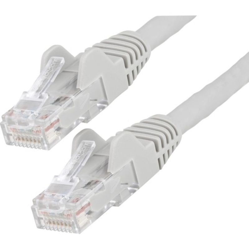 StarTech.com Cat.6 UTP Patch Cable, 2m, grey, supports up to 10 Gbps, gold-plated contacts, LSZH design for safer connectivity.