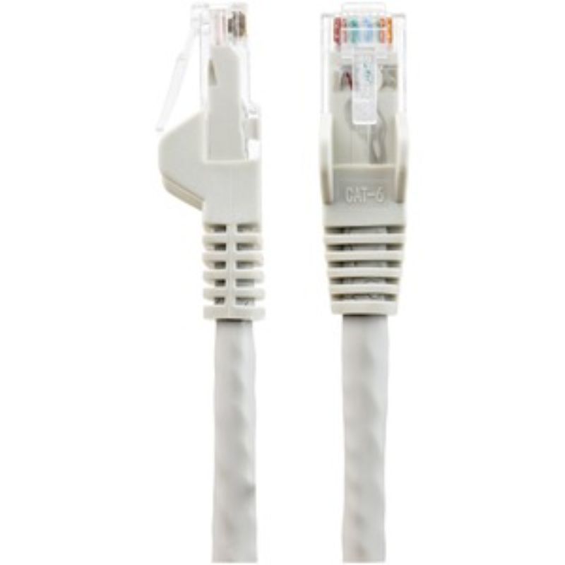 StarTech.com Cat.6 UTP Patch Cable - 2 m, grey, with gold-plated contacts for high-speed network connectivity up to 10 Gbit/s.