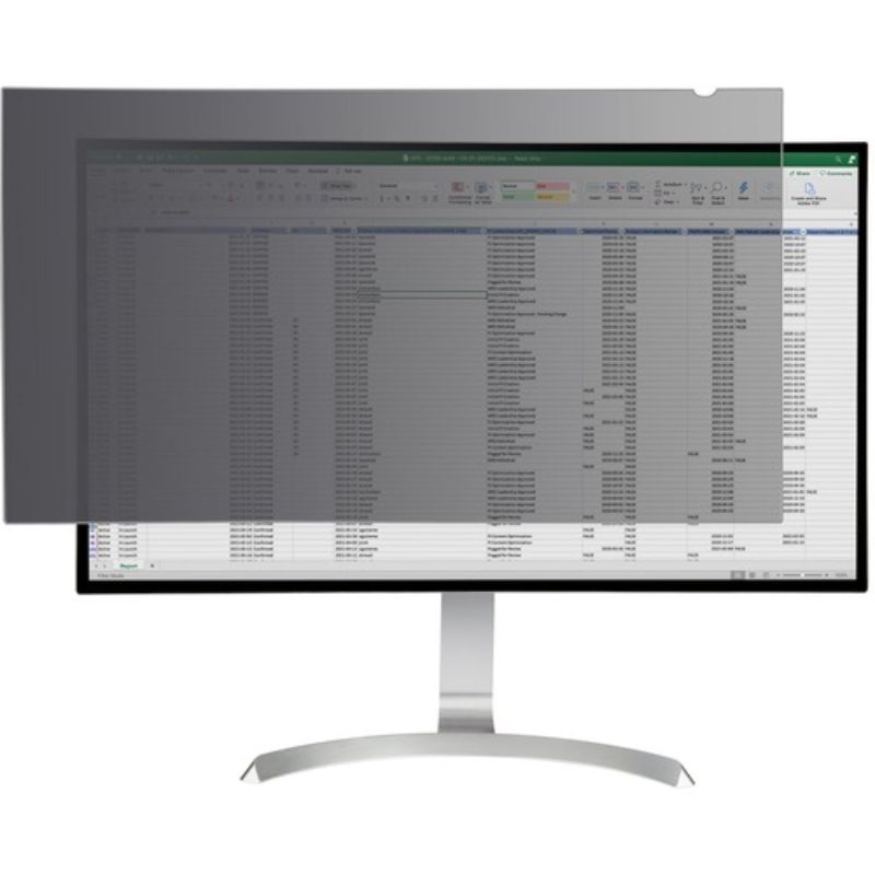 Startech 32-inch monitor privacy screen, reducing glare and blue light for secure viewing, features matte/glossy sides and antimicrobial coating.