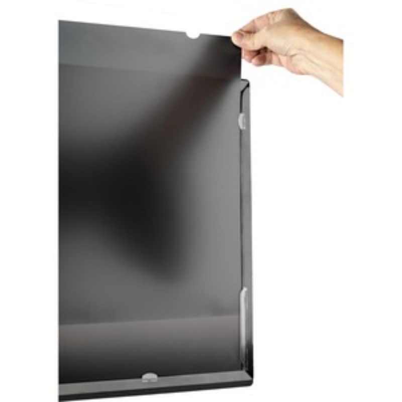 Startech 32-inch monitor privacy screen with dual-sided design, blue light reduction, and antimicrobial coating for secure viewing.