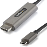 StarTech.com 3ft USB C to HDMI cable adapter for 4K 60Hz HDR10 video, ideal for connecting USB-C devices to HDMI displays.