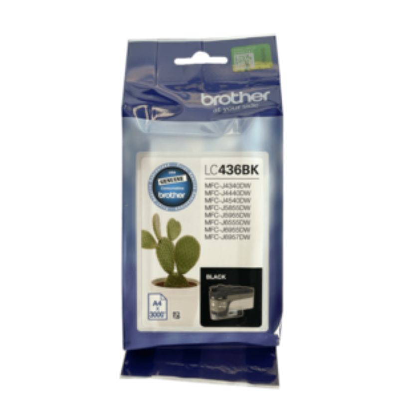 Brother LC436BK Original Ink Cartridge - Single Pack - Black - Inkjet - 3000 Pa