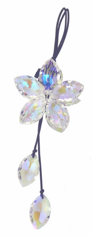 Crystal Flower Hanging Deco - AB - Set of 2