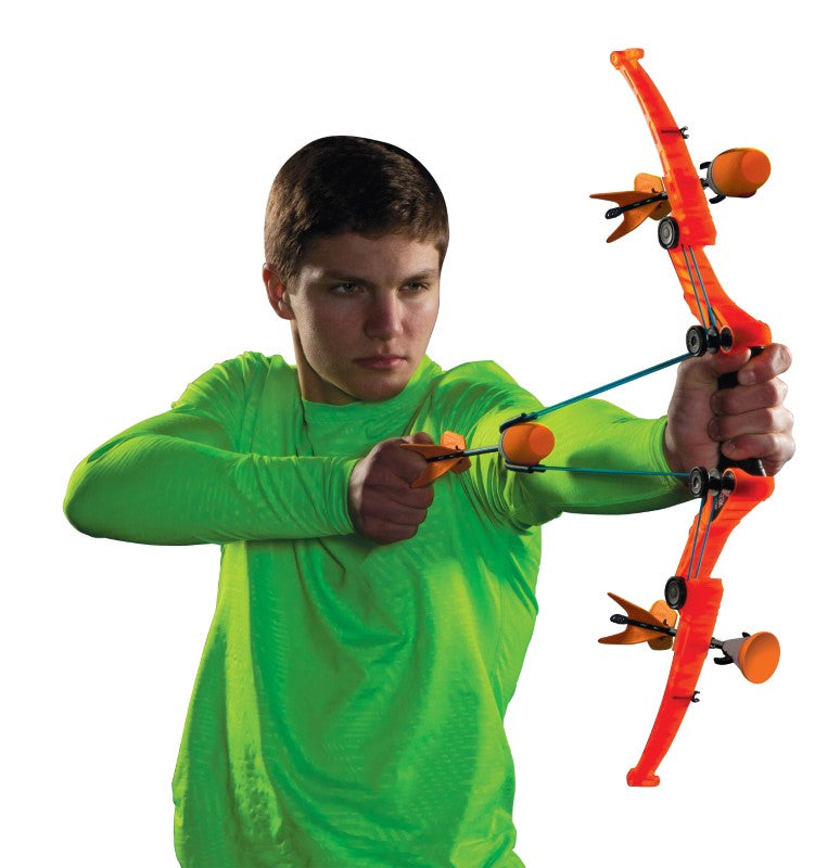 Air Storm Z-Tek Bow in assorted colors, designed for kids 14+, featuring lightweight design and foam arrows for safe outdoor fun.