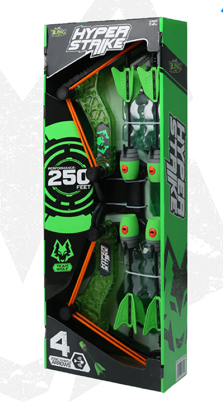 Colorful Air Storm Z-Tek Bow for kids 14+, featuring a lightweight design and safe foam arrows for outdoor fun.