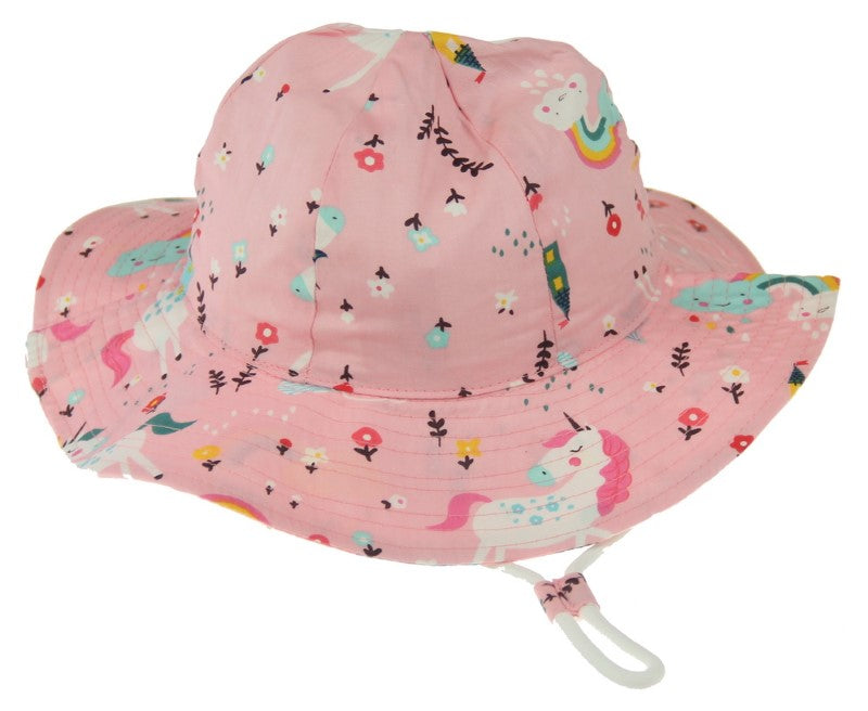Hat - Pink Unicorn Wide Brim 54cm - 54cm - Set of 2