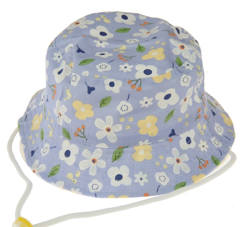 Hat - Floral Kids Bucket Hat 50cm - 50cm - Set of 2 - Smartfox