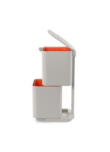 Totem Compact 40L Recycling Bin (Stone) - Joseph Joseph
