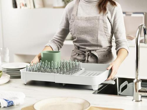 Extend Dish Rack (Light Stone/Sage) - Joseph Joseph