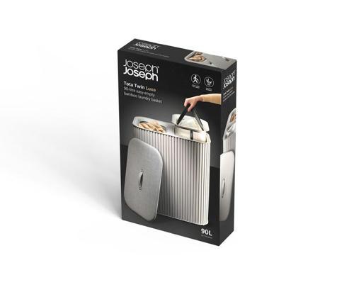 Tota Luxe 90L Laundry Basket (Ecru) - Joseph Joseph
