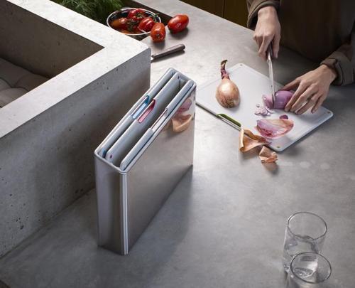 Folio Steel 4-Piece Board Set (Light Stone) - Joseph Joseph