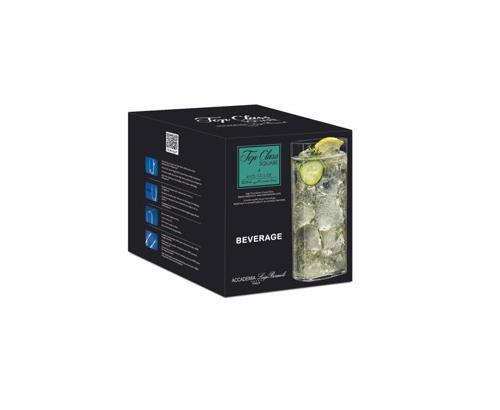 Top Class Square Hiball Tumblers 410ml - Set of 4 - Luigi Bormioli