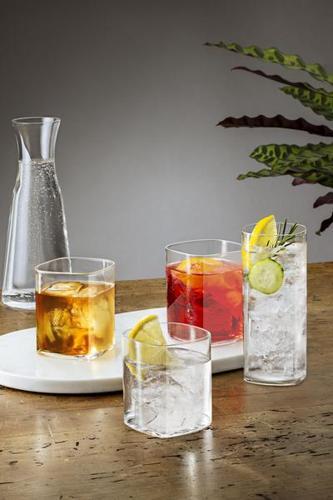 Top Class Square Hiball Tumblers 410ml - Set of 4 - Luigi Bormioli