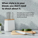 Furi Stone Knife Block Set Snow Terrazzo 6 Piece