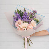 Cello Frosted Hue with Border 50mic Pink Pk100