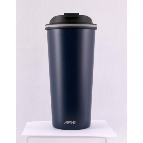 Navy Avanti GoCup 473ml insulated travel mug, keeps drinks hot for 8 hours, eco-friendly, perfect for on-the-go use.