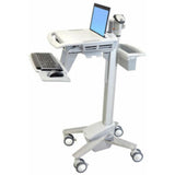 Ergotron StyleView EMR Laptop Cart - 8.16 kg Capacity - 4 Casters - Aluminium -